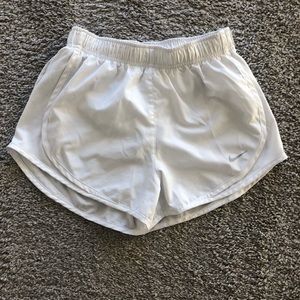 Womens XS Nike Drifit Running Shorts. White, spotless, worn a few times.